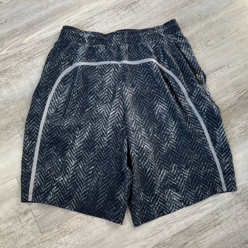 Lululemon Pace Breaker 7” Lined Shorts Bleached Herringbone Gray S - Picture 4 of 12